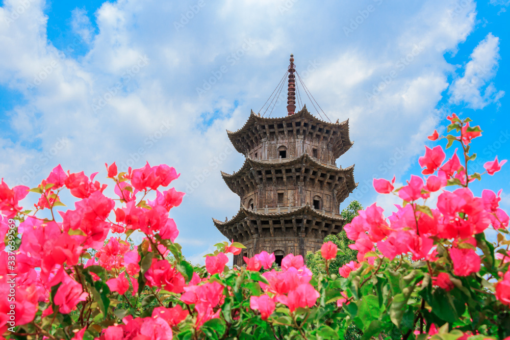 Kaiyuan Temple, Quanzhou, China. Ancient buildings with a history of 1000 years. Kaiyuan Temple, Quanzhou, China. Ancient buildings with a history of 1000 years.