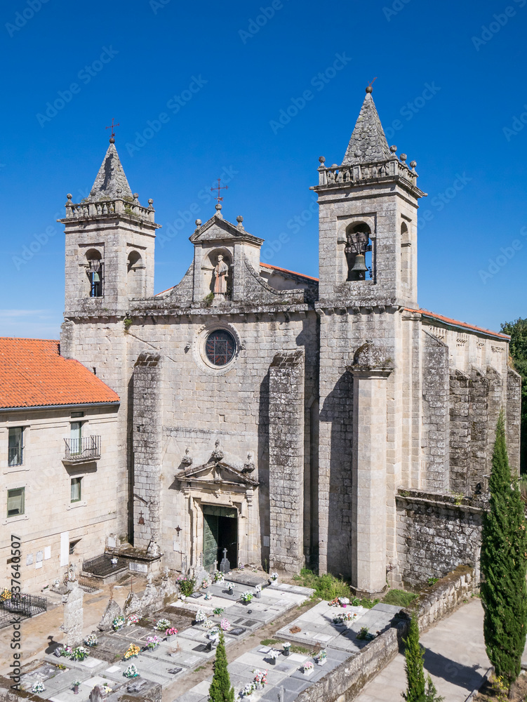 View of San Estevo de Ribas de Sil Monastery, Ourense, Galicia, Spain