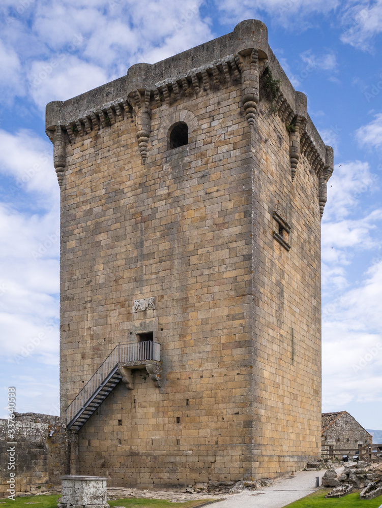 Tower at Monterrei Castle, Verin, Galicia, Spain