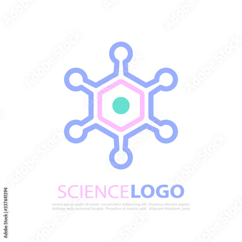 Abstract science vector logo design