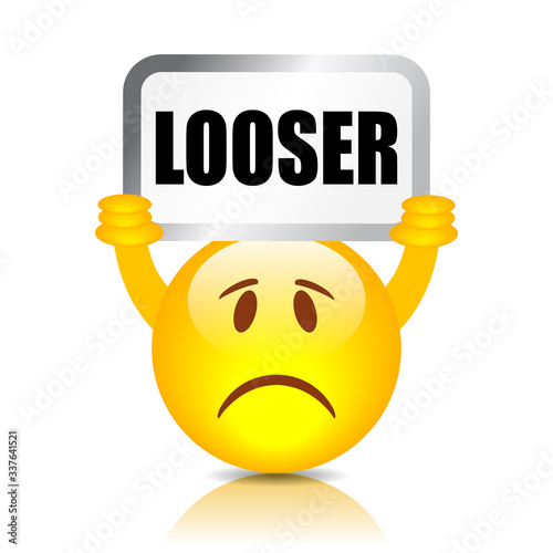 Emoticon showing looser sign photo