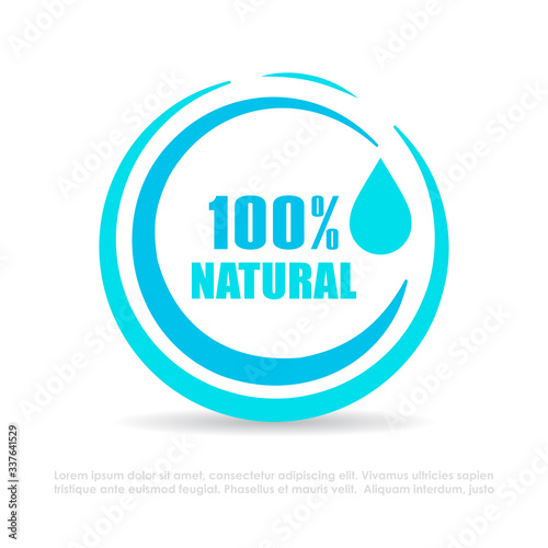 Natural water vector icon