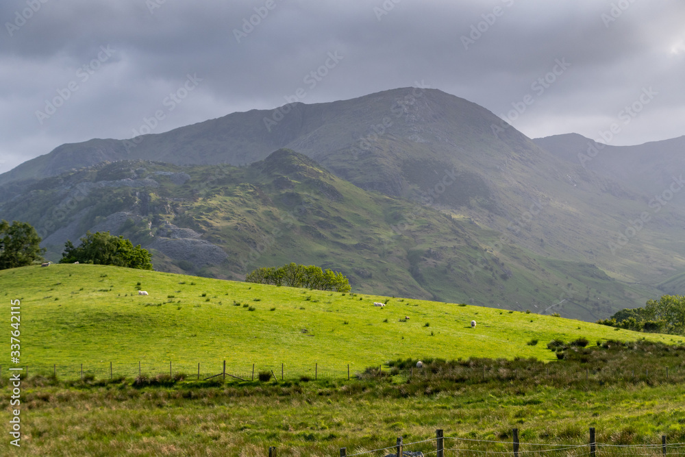 Langdale Valley, Cumbia in the English Lake District on a summer day.