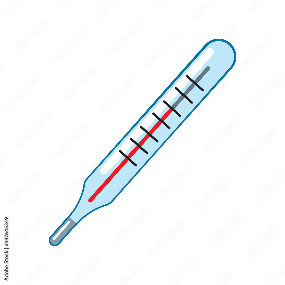 a thermometer for measuring the temperature of a person. vector illustration a thermometer for measuring the temperature of a person. vector illustration