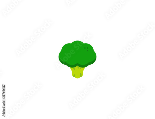 Broccoli vector flat icon. Isolated broccoli illustration 