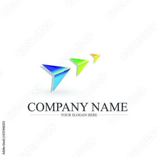 arrow logo,business logo , sales, marketing, tech , company logo design, colorfull arrow logo,