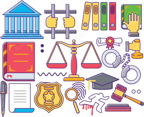 Education icons set for careers
