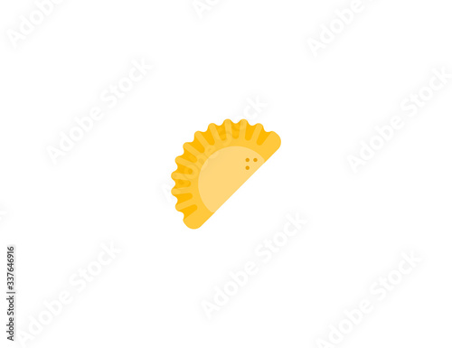 Dumpling vector flat icon. Isolated Japanese dumpling food emoji illustration 