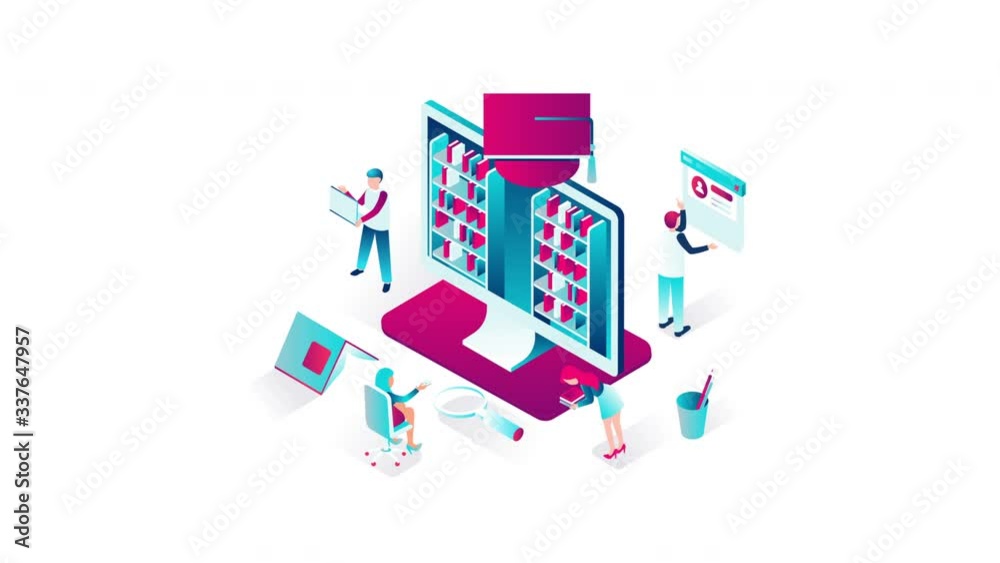 Online Education Loop Animation Motion Graphics