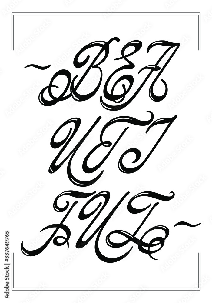 Vector hand drawn lettering 