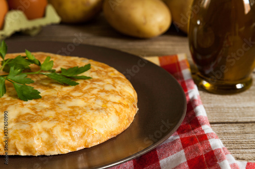 Spanish omelette close-up