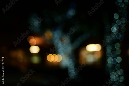 Night city light - bokeh background on this photo,	blur image light from street in night time.