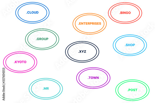 cloud, group, kyoto, mr, enterprises, xyz, town, bingo, shop, post – Cloud with Domain extensions photo