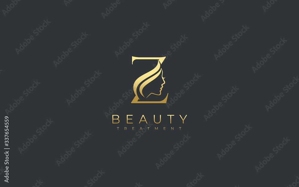 Letter Z Beauty Face Logo Design Stock Vector | Adobe Stock