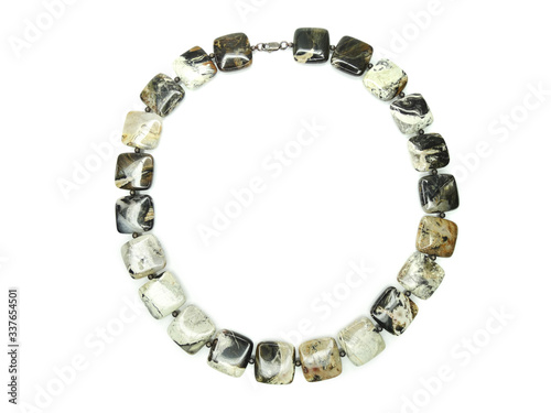 fashion beads necklace jewelry with semigem crystals jasper