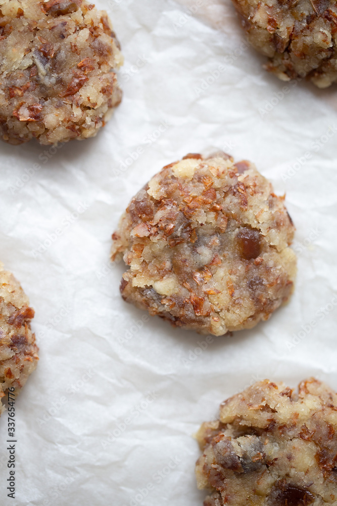 Homemade gluten free vegan almond and dates cookies