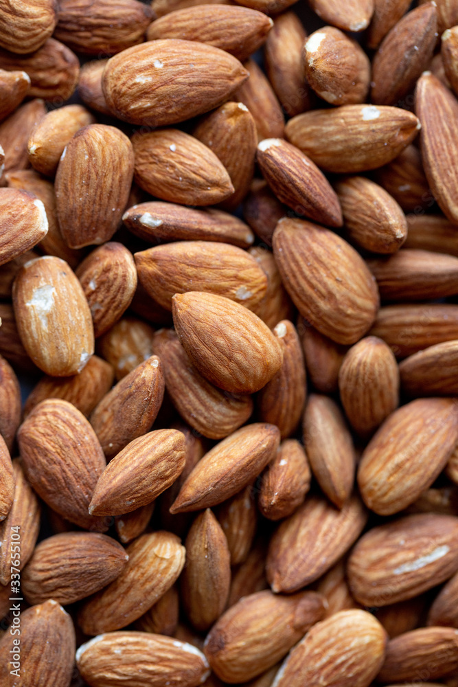 Almond background with copy space