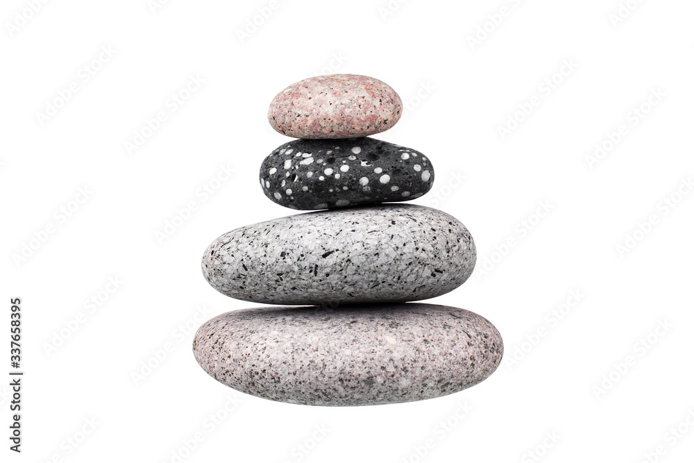 Pile of pebble stone on white background isolated closeup, stack of balanced zen stones, smooth sea pebbles pyramid, round cobblestones tower, yoga rocks heap, stacked balance cobble stone arrangement Pile of pebble stone on white background isolated closeup, stack of balanced zen stones, smooth sea pebbles pyramid, round cobblestones tower, yoga rocks heap, stacked balance cobble stone arrangement