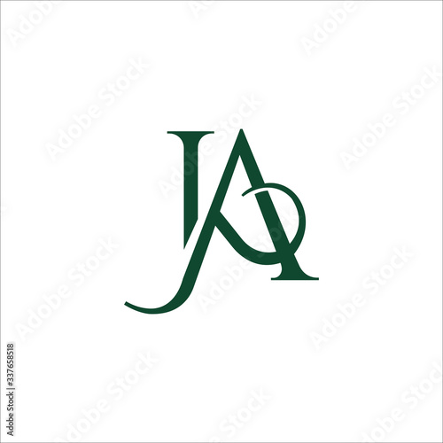 Initial letter ja or aj logo vector design template photo