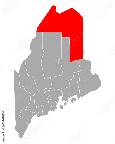 Karte von Aroostook in Maine