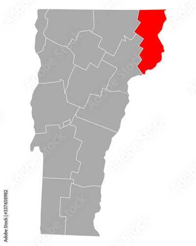 Karte von Essex in Vermont