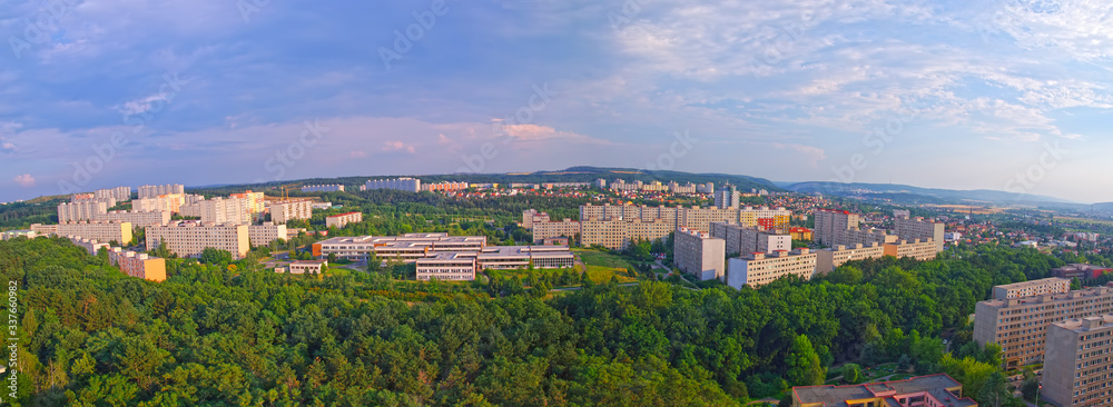 Aerial view of Prague suburb