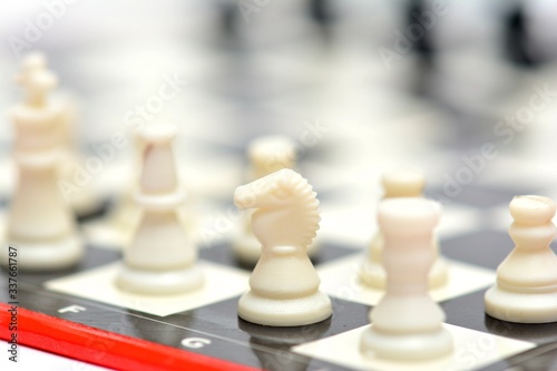 Portable chess board and figures