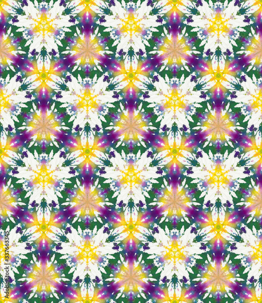 Seamless pattern made from tie-dye cotton