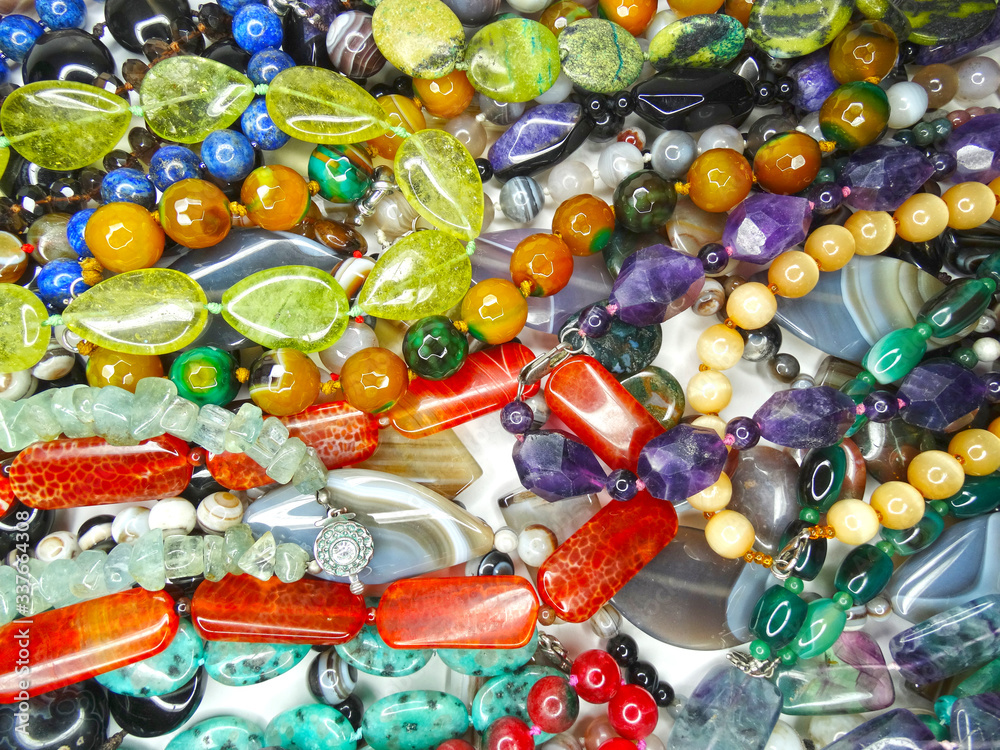 jewelry fashion beads necklace background with colorful crystals jewelry fashion beads necklace background with colorful crystals