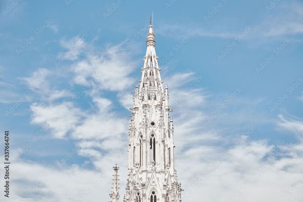 Landmarks on Liberty Island on a background of clouds Landmarks on Liberty Island on a background of clouds