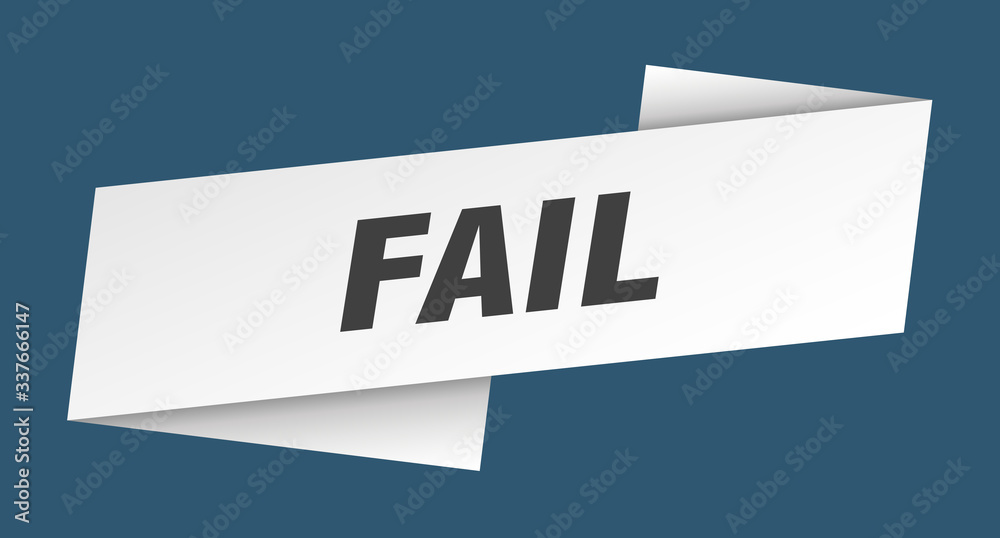fail banner template. fail ribbon label sign