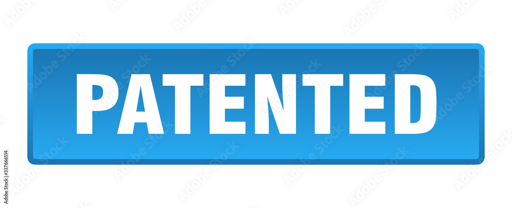patented button. patented square blue push button patented button. patented square blue push button