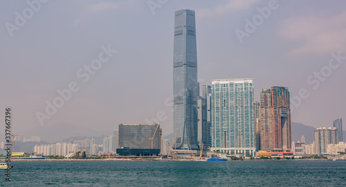 Canvas Print Hong Kong city skyline view from Kowloon