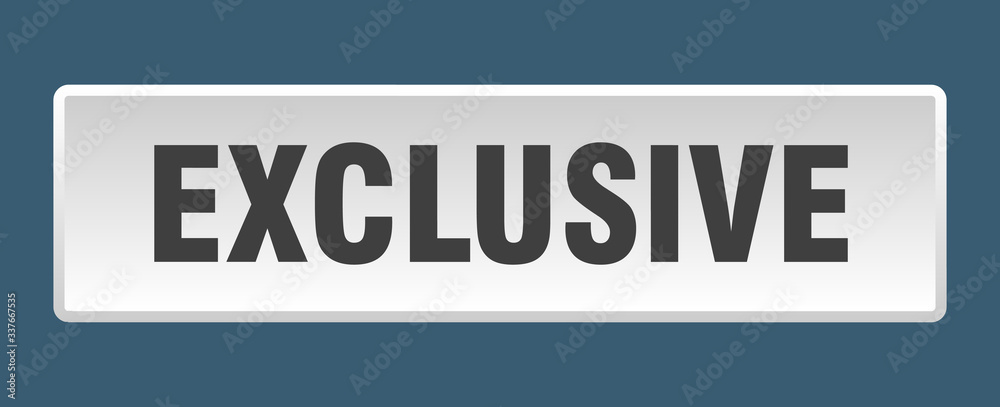 exclusive button. exclusive square white push button exclusive button. exclusive square white push button