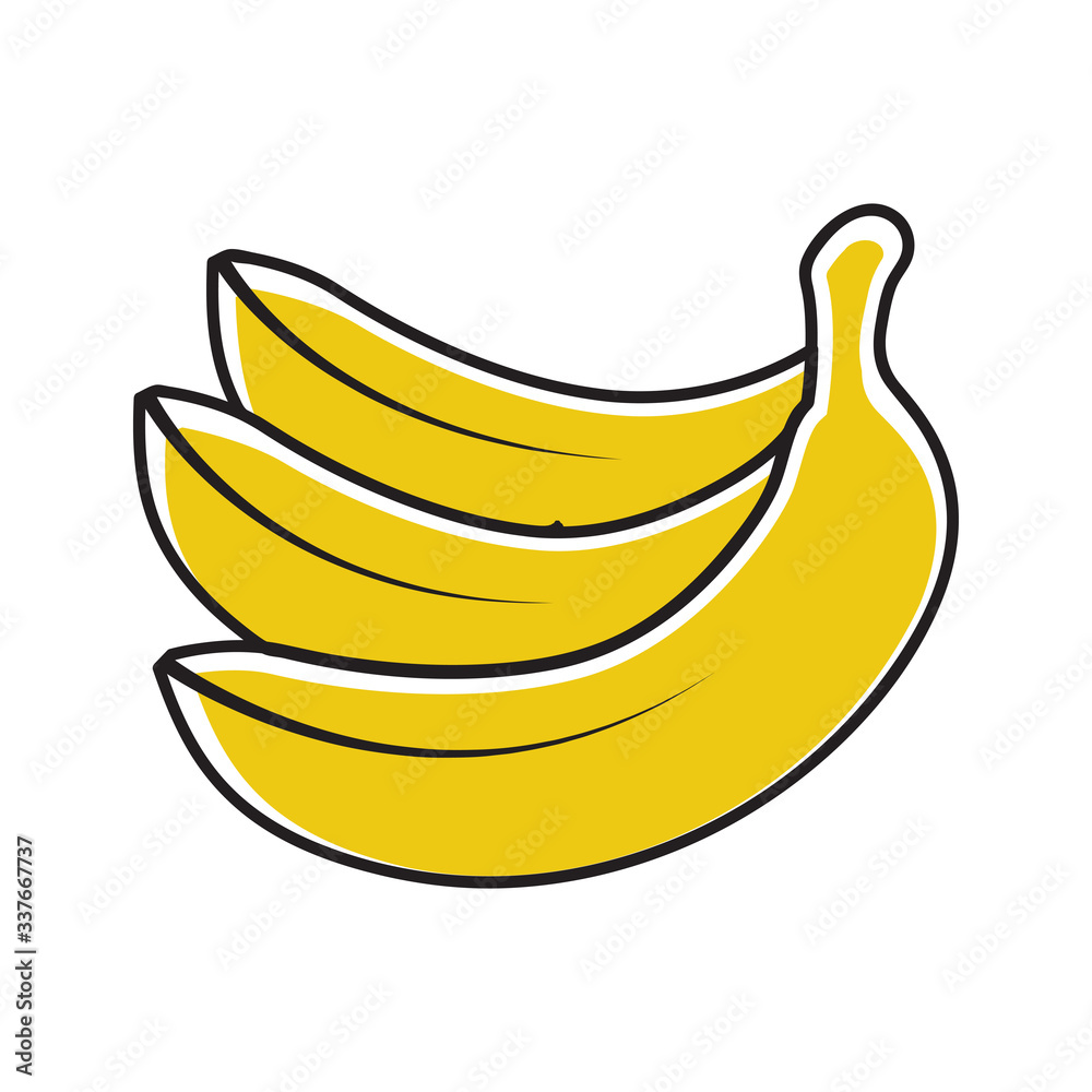 Illustration icon with banana concept. Illustration icon with banana concept.