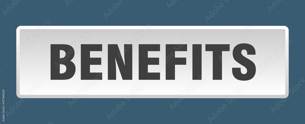 benefits button. benefits square white push button benefits button. benefits square white push button