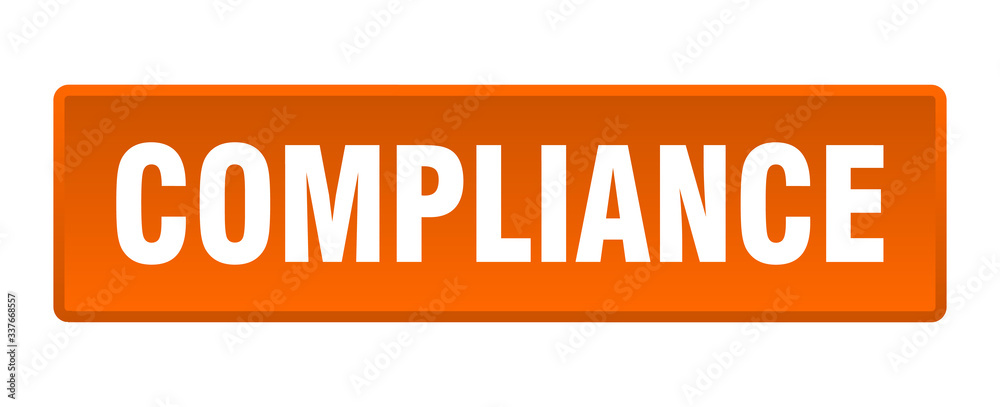 compliance button. compliance square orange push button compliance button. compliance square orange push button