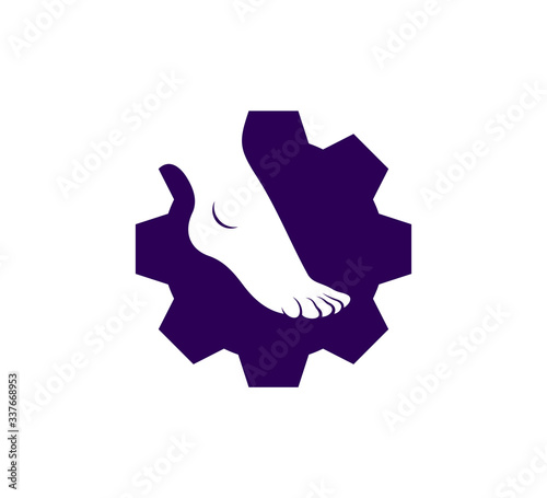 Gear Foot logo vector template, Creative of Foot logo design concepts