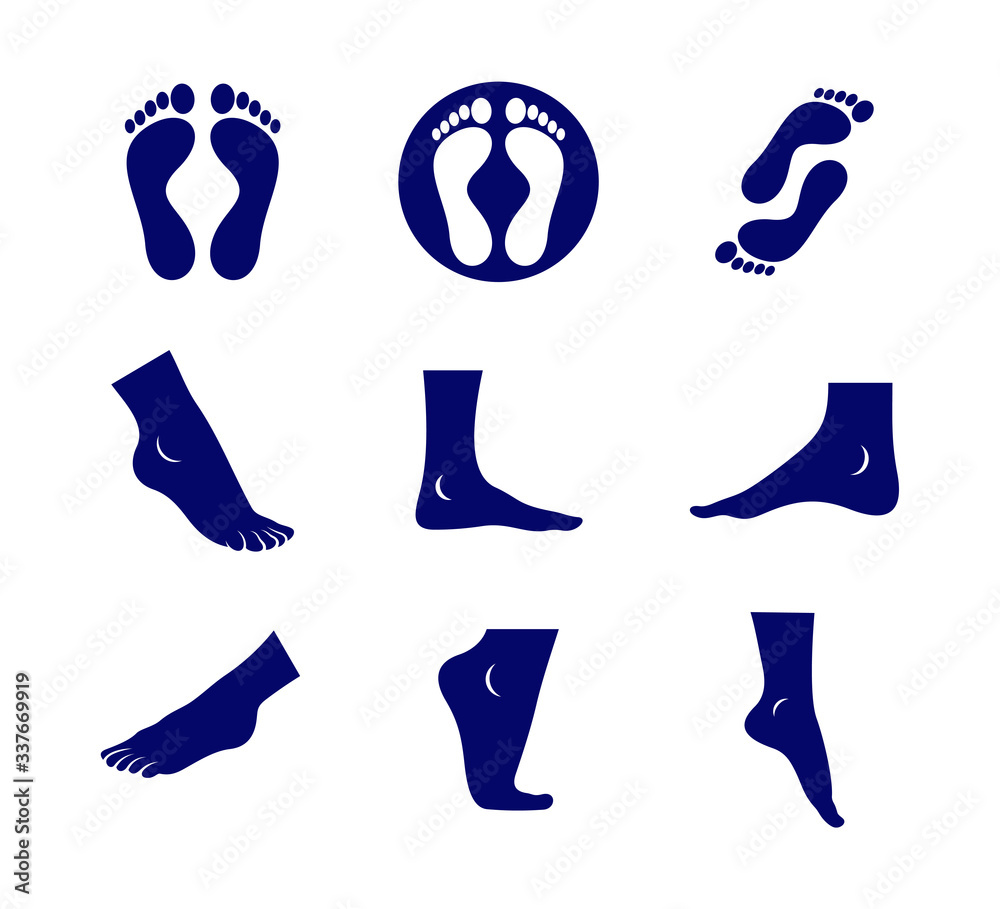 Set of Foot logo vector template, Creative of Foot logo design concepts