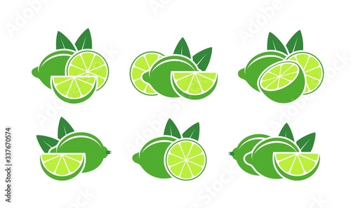 Lime logo. Isolated lime on white background