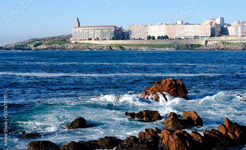 A Coruña bay with the hercules tower in the background
