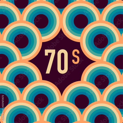 70s, 1970 abstract vector stock retro lines background. Vector illustration.