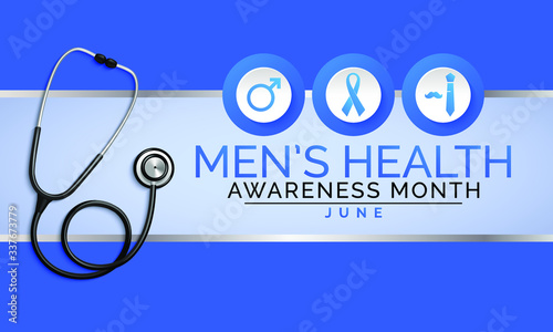 Vector illustration on the theme of National Men's Health awareness month observed each year during June.