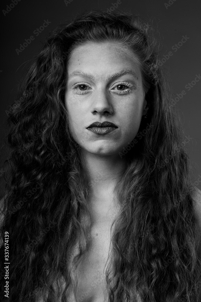 Woman portrait long hair Woman portrait long hair