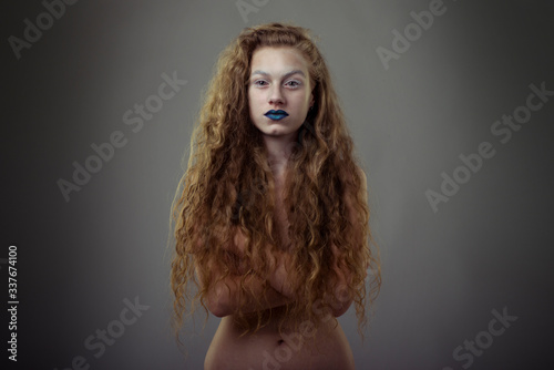 Woman portrait long hair