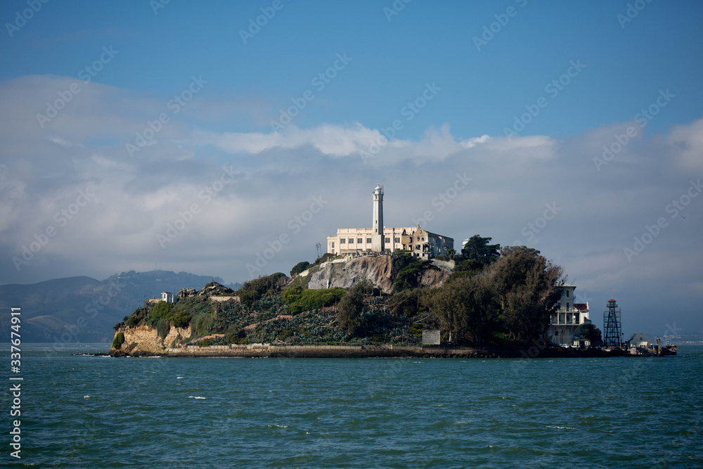 Alcatraz island from the San Francisco bay