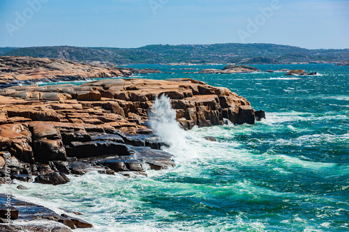 Schärenküste im Naturreservat Ramsviklandet in Bohuslän, Schweden