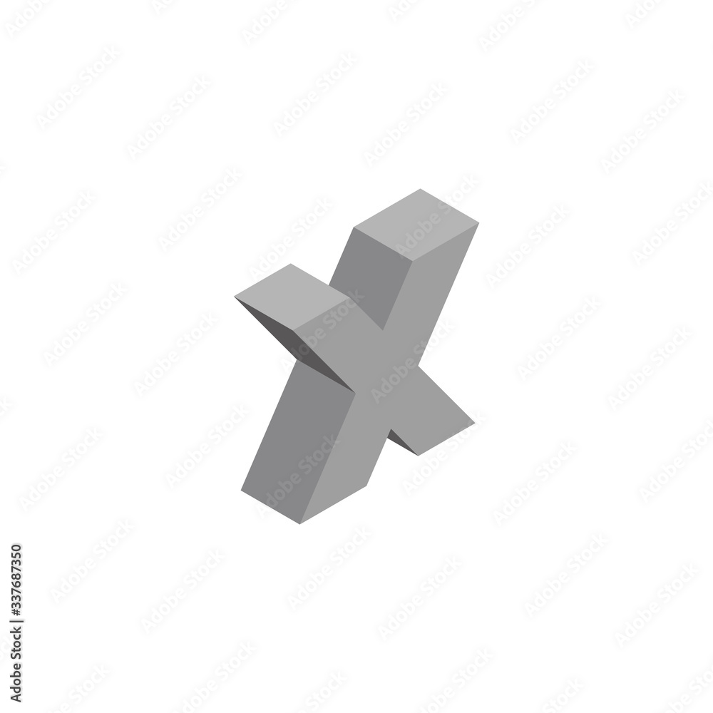 letter x simple 3d gradient shadow symbol logo vector letter x simple 3d gradient shadow symbol logo vector