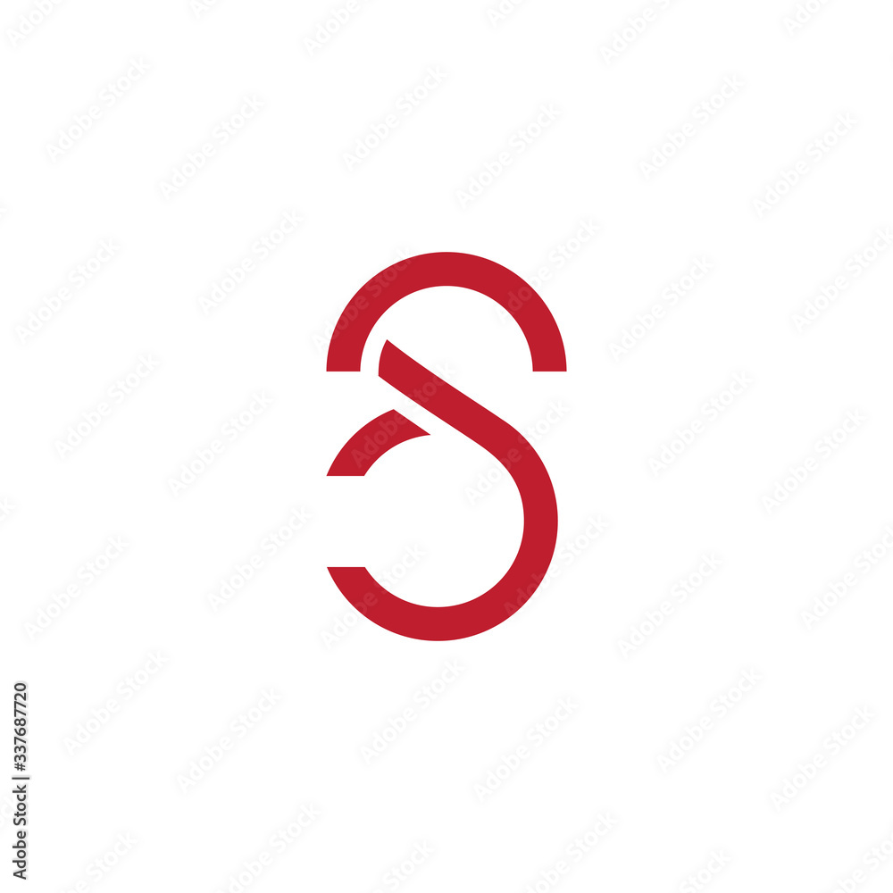 abstract letter sd lowercase geometric logo vector abstract letter sd lowercase geometric logo vector