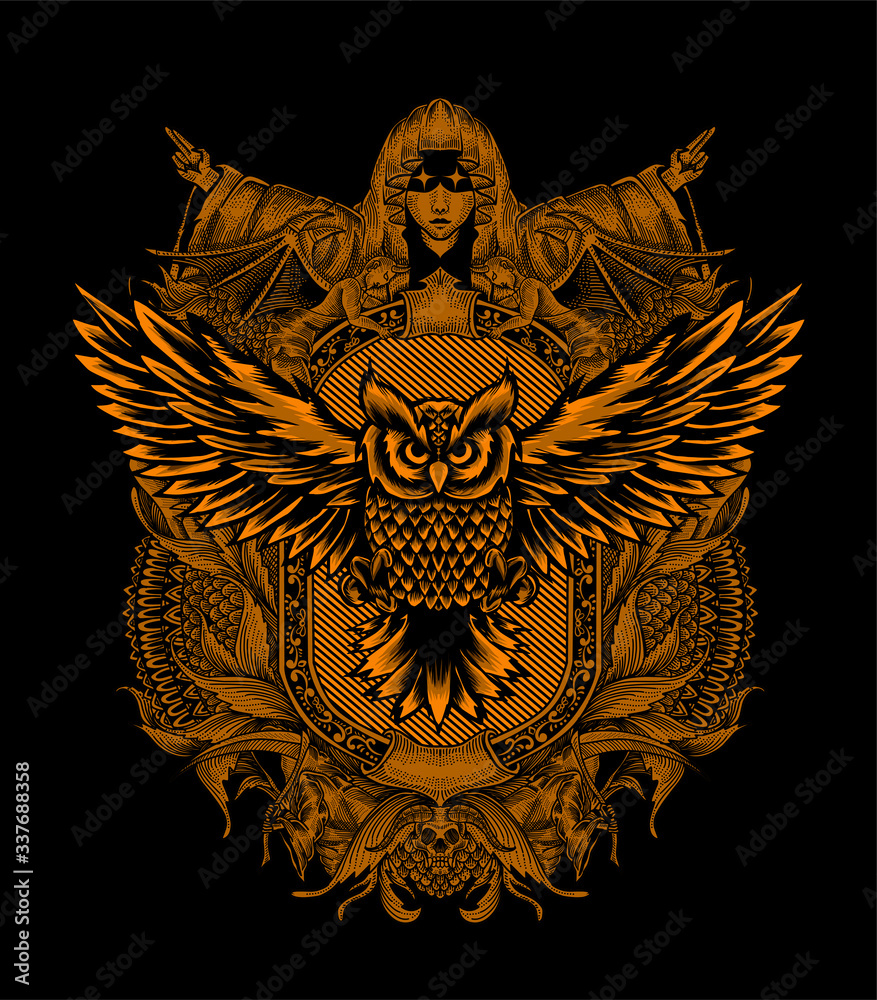 Owl bird vector illustration art Owl bird vector illustration art